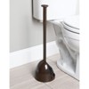 mDesign Toilet Bowl Plunger Set with Drip Tray, Compact Storage - image 4 of 4