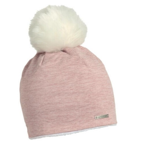 Turtle Fur Girls' Fluff Balls Pom Pom Beanie, Fuchsia