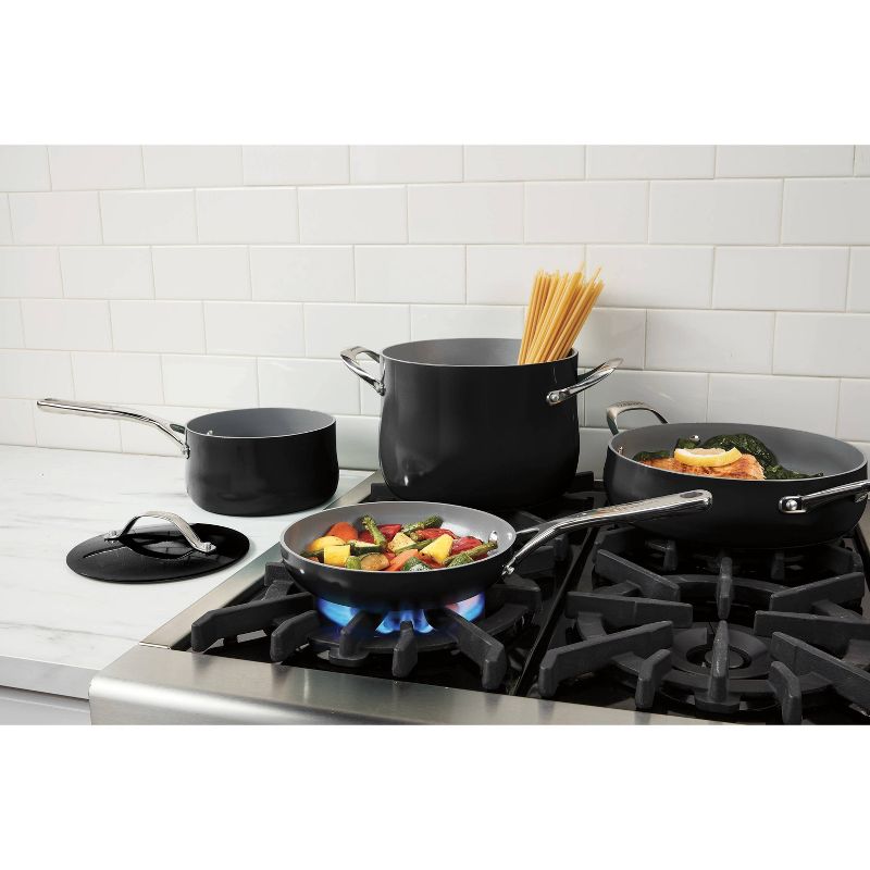 Cuisinart Culinary Collection 12pc Ceramic Cookware Set Black, 2 of 4