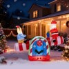Karl Home 4.7 FT Lighted Motorized Seesaw with Santa and Reindeer Christmas Inflatable Decoration - 2 of 4
