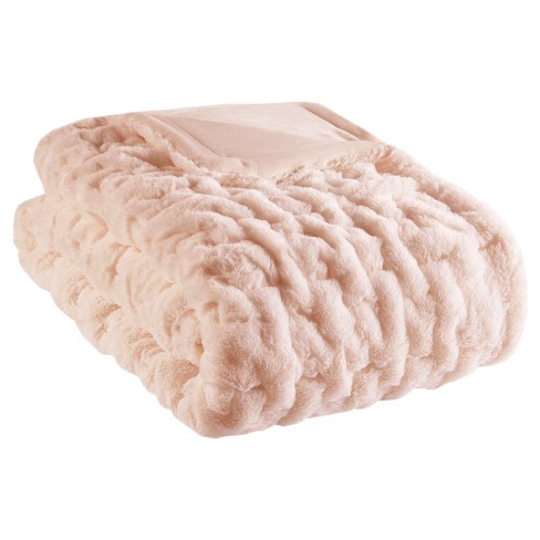 pink faux fur pillow