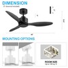 Airsurfer 42-Inch Black Ceiling Fans with Remote Downrod No Light - 2 of 4