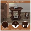 Airsurfer 22'' Retro Round End Table, Solid Wood Side Table with Shelf for Living Room or Sofa Corner, Easy Assembly - 4 of 4