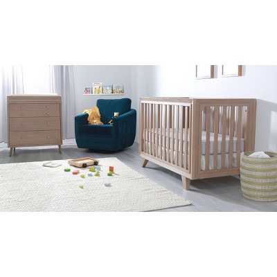 Wooster Almond 3-in-1 Convertible Crib with Multi-Level Paneling