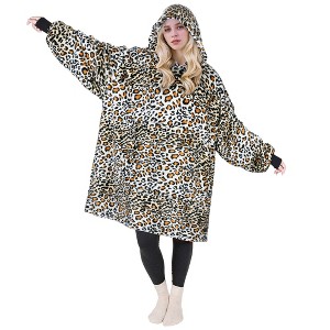 Tirrinia Woman Fleece Blanket Hoodie Sweatshirt, Soft Comfy Wearable Blanket Hoodie Pullover, Cozy Christmas Gift for Woman Wife Girlfriend - 1 of 4