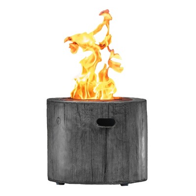El Fuego Portable Smokeless Fire Pit with 8-Hour Starter Wax Fuel for Interval Burning – Wood Pattern