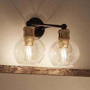 Urban Ambiance Luxury Vintage Industrial Bath Fixture,  10-7/8"H x 15-1/2"W,  Olde Bronze Finish, UHP2500 - 1 of 4
