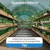 Coucheta 15x7x7ft Walk-in Tunnel Greenhouse Collection - Heavy Duty Galvanized Steel, 8 Vent Windows & Door Options for Winter - 3 of 4
