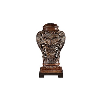 Bronze Leafwork 32.5" Traditional Table Lamp with Tan Shade