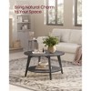 Round Coffee Table, 32''Circle Coffee Tables with 2-Tier Storage Shelf, Easy to Assemble for Living Room - 3 of 4