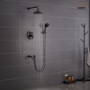 CASAINC 3-Spray Patterns 8.3 in. Tub Wall Mount Dual Shower Heads in Spot Resist - 2 of 4