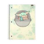 100 Sheets College Ruled 1 Subject Notebook 8.25"x10.5" Grogu Frog Hug - Yoobi™
