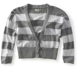 Aeropostale Womens Cropped Stripe Cardigan Sweater - 1 of 1