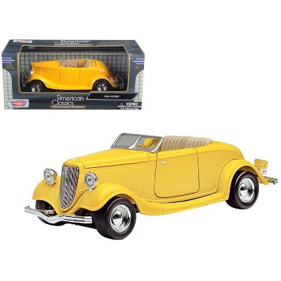 1934 Ford Coupe Yellow 1/24 Diecast Car Model by Motormax