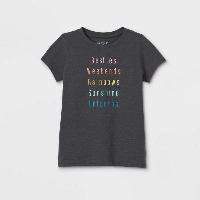 Girls' 'besties' Short Sleeve Graphic T 