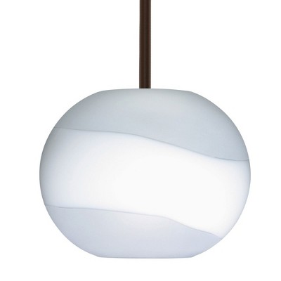 Luna Bronze Globe Pendant Light with Opal Frost Glass