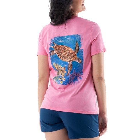 Guy Harvey Women's Graphic Short Sleeve T-Shirt, Beach Glass