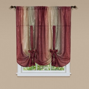 GoodGram Ombre Crushed Satin Sheer Single Window Curtains & Valances - 1 of 4