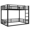 Metal Queen over Queen Bunk Bed for Teens and Adults Space-Saving and No Box Spring Needed Black - 3 of 4