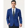 Lars Amadeus Men's Dress Slim Fit Single Breasted One Button Prom Suit Sports Blazer - 2 of 4