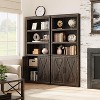 Farmhouse Book Case with Doors, 5 Tier Book Shelf with Cabinet, Wood 68.7" Tall 5 Shelf Book Case for Living Room, Home Office - 4 of 4