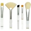 Royal & Langnickel Soft Grip Textured Golden Taklon Fiber Paint Brush Set, Assorted Size, Set of 5 - 2 of 2