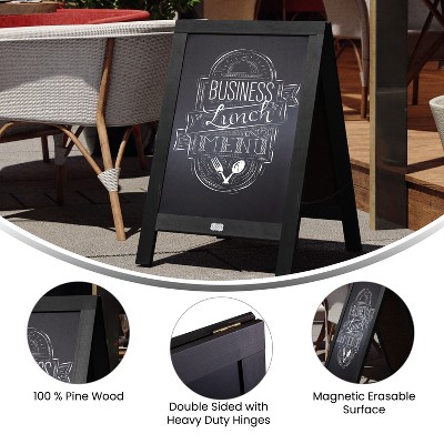 Black Pine Double-Sided Magnetic Freestanding Chalkboard