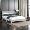Galano Payne Luxe Platform Bed with Headboard in Oslo Oak, Black Oak, Concrete Gray, Dusty Gray Oak, Knotty Oak, Amber Walnut - 3 of 4