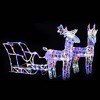 vidaXL Reindeers & Sleigh Christmas Decoration 160 LEDs 51.2" Acrylic - 2 of 4