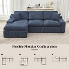 SKRAN 3-seat Sectionals with 5-Position Adjustable Backrest & Pillow, 107.9" Chenille Modular Sleeper Sofa, for Home Office Living Room,Apartment - 2 of 4