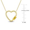 EVERLY JEWELRY | 10K Gold 1/2 CT TGW Gemstone Open Heart Necklace, 17 inch-Multiple Metal and Gemstone Color Options - 4 of 4