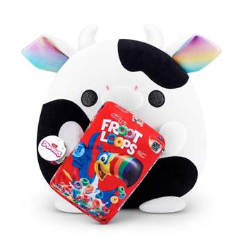5 Surprise Snackles Series 1 Plush Cow and Froot Loops
