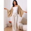 INSPIRE CHIC Women's Summer 3/4 Sleeve Open Front Linen Cardigan - 3 of 4