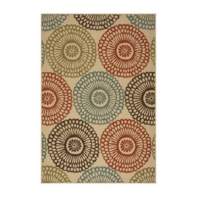 Outdoor Area Rug,  Rectangle Easy-Cleaning Indoor Outdoor Multicolor Home Decor For Living Room Bedroom Porch Backyard Patio Kitchen