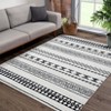 Washable Indoor Farmhouse Large Area Rug for Living Room Bedroom, Non Slip Geometric Print Carpet for Home Office - 4 of 4