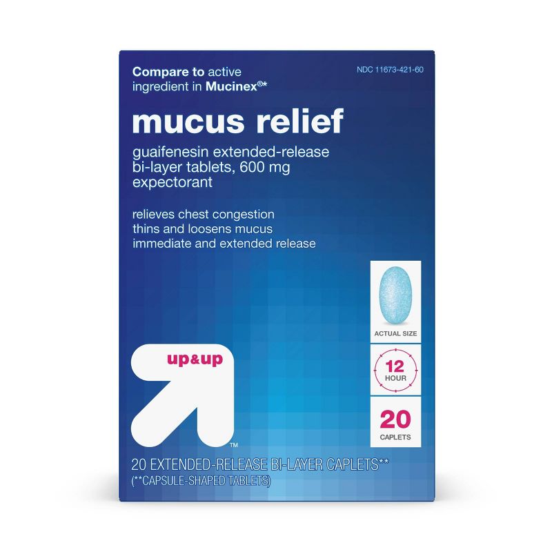 Mucus Relief Extended Release Tablets - 20ct - up &#38; up&#8482;, 1 of 7