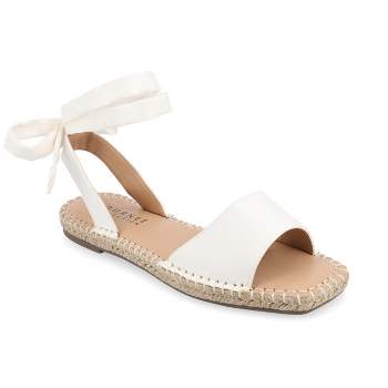 Journee Collection Womens Medium and Wide Width Emelie Tru Comfort Foam Espadrille Flat Sandals