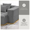 Whisen Minimalist L-shaped Modular Sectional Sofa, Convertible Corduroy Foam-Filled Floor Couch Set - 3 of 4