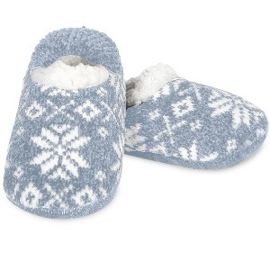 Memoi Women's XOXO Nordic Plush Lined Non-Skid Slippers - 1 of 4