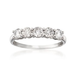Ross-Simons 0.50 ct. t.w. Diamond 5-Stone Ring in 14kt White Gold - 1 of 4