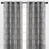 Chanasya 2pk Damask Pattern Jacquard Room Darkening Window Curtain Panels - Set of 2 - 3 of 4