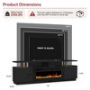 70'' Fireplace TV Stand with 36'' Firplace, for TVs up to 80", 2-Tier Media Console, Dual Storage Cabinets - 2 of 4