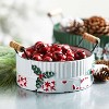 Embossed Holiday Container Multicolor 5.5"H Metal Set of 3 - 3 of 4