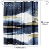 Americanflat 71" x 74" Shower Curtain, Abstract Navy Gold by Lisa Nohren - 2 of 4