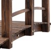 Fir Wood Garden Bridge Arc Walkway with Side Railings for Backyards, Gardens, and Streams, Stained Wood, 60" x 26.5" x 19" - 4 of 4