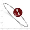 Black Bow Jewelry Sterling Silver Pi Beta Phi Greek Life Bangle Bracelet 6 Inch - 2 of 3