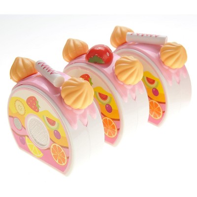 Link Worldwide 75pc Deluxe Birthday Cake Pretend Play Toy Set - Perfect For Girls and Boys - Pink