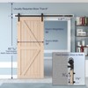 SMARTSTANDARD 84 in. Height K Shape Natural Wood Interior Barn Door (No Hardware Included) - 3 of 4