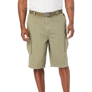 KingSize Men's Big & Tall 12" Side Elastic Cargo Short With Twill Belt - 1 of 4