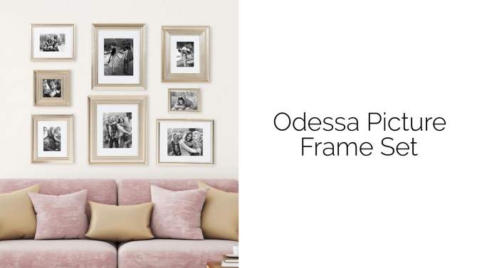 8pc Odessa Frame Box Set Champagne - Kate &#38; Laurel All Things Decor, 2 of 8, play video